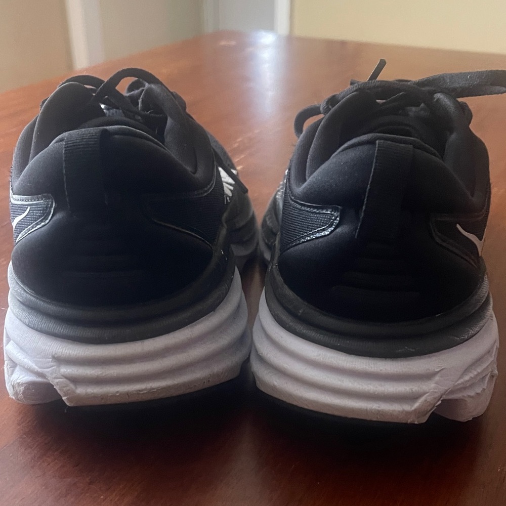 Hoka Black and White Men's Athletic Shoes - Picture 10 of 11
